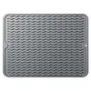 Table Mats Silicone Dish Drying Mat Easy Clean Heat-Resistant For Kitchen Counter Sink Refrigerator Drawer Liner