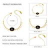 Pulseiras de charme pulseira de luxo para mulheres boho jóias retro aço inoxidável 14k Gold vintage pingando estrela