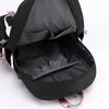 Sacs d'école Fengdong grands sacs d'école pour adolescentes Port USB toile sac étudiant livre sac mode noir rose adolescent sac à dos 230220