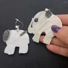 Colares de pingentes de colar de elefante Jóias de água doce Mãe da pérola Incluste strassões Acessórios requintados por atacado