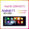 Android 11 Player Car DVD-стерео мультимедиа с экранным приемником Radio GPS Navigator CarPlay Auto для Audi A8 D4 2011-2017