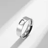 Wedding Rings 2Pcs Unique Finger Ring Smooth Surface Band Electroplating Heart Matching Couple Decoration