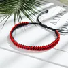 Charm Armbänder 2023 EST Dünne tibetische buddhistische Frauen Männer Armreifen Handgemachte Knoten Amulett Rotes Seil Armband Paar Geschenk