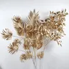 Decoratieve bloemen gouden serie kunstmatige kerstdecor verschillende stijlen thuis bruiloft bloem plastic materialen decoratie