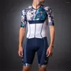 Racing Sets Wattieink 2023 Uci Pro Team Men Triathlon Skinsuit Cycling Jersey Set Ropa MTB Jumpsuit Bici Road Bike Clothes