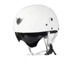 Motosiklet kask Kask Deri Vintage Casco Moto Yüz Retro Yarım Helikopter Biker Pilot Dot Drop Teslimat Mobiller Motosiklet Dhtpn