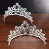 Tiaras prinsessan kristall tiaras och kronor pekband barnflickor älskar brud prom krona bröllop parti accessiories hår smycken z0220