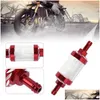 Atv Parts 8Mm 5 Color Cnc Aluminum Alloy Glass Motorcycle Gas Fuel Gasoline Oil Filter Moto Accessories For Dirt Pit Bike Motocross Dh1J5