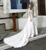 Abito da sposa a sirena sottile con paillettes nuovo V profondo lungo EN42388