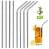 Stainless Steel Straw Straight and Bent 8.5in 9.5in 10.5in Reusable Drinking Straws Kitchen Bar Drinking Tool for Tumblers Yeti 20oz 30oz