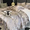 Set di biancheria da letto 1000TC Raso di Cotone Egiziano Morbido Piumino/Doona Set di Copertura Chic di Lusso Damascato 4/6 Pz Super King lenzuolo Federe