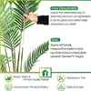 Dekorativa blommor konstgjorda areca palmträd 120 cm falsk växt inomhus utomhus plastpanna bonsai vardagsrum balkong grön dekoration