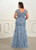 Popular Mermaid Mother Of The Bride Dresses Short Sleeves V back Lace Applique Plus Size Groom Mom Wedding Party Gowns Women Long Formal Evening Dress