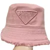 Designer Hat Dam Frayed Bucket Hat Sommar Kepsar Cowboy Street Mode Casual