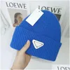 Beanie / Skull Caps Cappelli invernali Designer Berretti Mens Beanie Bonnet Hiver Warm Skl Cap Joker Flanging femminile Triangolo invertito Lana Fa Dhcv8