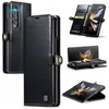 Luxus-Telefonhüllen für Samsung Galaxy Z Fold 5 4 Z Flip 5 4 3 5G Brieftasche Magnetisches Leder CaseMe 003 Hülle