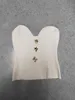 Femmes Tube Top Boutons patchwork bodyconn tricots or sexy slim taille desinger tanks camis smlxl