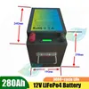 12V 280AH LIFEPO4 Batteripaket Litiumjärnfosfatbatterier Bulit-in BMS för Boat Home Storage Off-Grid