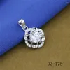 Charms WALERV Charm Flowered Shape Pendant Stamps Fashion Jewelry Accessories White Zircon Personality Set Women