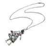 Hänge halsband mode smycken kristall uttalande blomma docka halsband klänning handgjorda franska s legering flicka kvinnor gåva