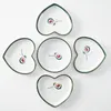 Christmas Decorations Plate Combination Set Dish Household Ceramic Grid Love Creative Swing Tableware