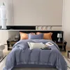 Bedding Sets Natural Eucalyptus Lyocell Soft Silky Cool Set Hollow Wide Edge Embroidery Duvet Cover Bed Sheet Pillowcases