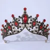 Tiaras Trendy Crystal Rhinestone Tiaras 및 Crowns Wedding Hair Jewelry 더 많은 색상 신부 퀸 공주 diadems 여성 헤드 액세서리 Z0220