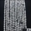 Stone Natural Stones 6Mm 8Mm 10Mm Loose White Turquoise Beads String Diy Bracelet Accessories Jewelry Makin Luckyhat Drop Delivery Dhghx