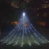 Strings Christmas LED Ghirlanda di lucine Lampada solare per esterni 8 modalità Stelle Cascata Stringa da giardino per decorazioni per interni domestici