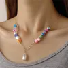 Choker Chokers Korean Colorful Seed Soft Clay Beads Necklace For Women Bohemian Pearl Clavicle Chain Collar Jewelry GiftsChokers Bloo22