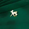 Brooches Moon Sky Deer Enamel Pin Custom Animal Backpack Clothes Lapel White Badge Jewelry Gift For Kids Friends