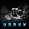 Автомобильное зарядное устройство 4 порты USB Mobile Phone Адаптер быстрая зарядка для QC 3.0 Mobiles Motorcycles Electronics Dhdik