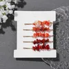 Fashion Natural Crystal Hair Slide Pin Rose Quartz Aquamarine Hair Pin Accessories Set for Women's Gift