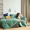 Bedding Sets Bedroom Four-piece Bed Linen Winter Thick Boutique Warmth Flannel Duvet Cover Fashion Simple Family El Set