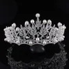 Tiaror Crystal Pearl Crowns Strass Tiara Brudar Hårband Hår Smycken Princess Crown Mode Bröllopshåraccessoarer Z0220