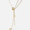 Pendentif Colliers En Acier Inoxydable Naturel Perle Double Collier Chaîne Bijoux Tempérament 18 K Coeur Collier Femmes Cadeau De Mariage