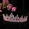 Diadèmes Vintage mariée mariage couronne baroque strass cristal couronne mariage cheveux accessoires or princesse casque mariée couronne Z0220