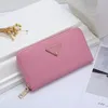 Multicolor Letter Money Clips Fashion Simple Women's Long Zero Wallet Cross Pattern