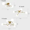 Потолочные светильники северная медная люстра освещение для гостиной спальни светодиод