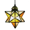 Pendant Lamps European-Style Minimalist LED Bedroom Bedside Lamp Personality Creative Living Room Restaurant Cafe Bar Star Small Chandeliers