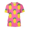 Heren t shirts jumeast 3D fruit ananas geprinte mannen t-shirts casual cottagecore cartoon mode shirt oversized jeugdkleding t-shirty