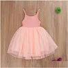 Jurken 15y Toddler Baby Kid Girl Knitted Tle Tutu Jurk Mouwloze feestje Bruiloft Verjaardag voor meisjes Kinderen Kostuum Drop Dh6dd