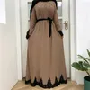 Etniska kläder abaya muslimska kvinnor hijab klänning dubai kaftan kalkon kaftan jilbab marockansk maxi party klänning islamisk ramadan abayas robe