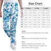 Pantalon pour hommes Jumeast Jogger Mens Pantalon Bleu Fleurs Imprimer Baggy Survêtement Pantalon Casual Droite Pour Hommes Surdimensionné Pantalon De Survêtement Vêtements