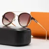 Diseñador de moda capaz de metal ovalado 2024 gafas de sol de montura pequeña para hombres y mujeres gafas de sol de fotografía callejera al aire libre salvajes para conductores gafas de sol de negocios paty
