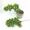 Fleurs décoratives 1pc 35cm branche de pin artificielle Simulation plante de cyprès bonsaï maison bureau chambre décoration de jardin feuilles en plastique