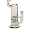 Wholesale Hookahs Stereo glass bong 60 mm Stemless Tubes with Matrix Percolates water pipe joint 18.8mm FC-186 FC-200 PG3002 Dab rig