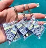 Keychains Mini Money Stack Bag Charms Keychain! Fake Stitch Marker/progress Keeper/clip On Charm/bag Charm/zipper/planner Charm