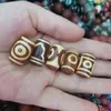Beads Other 6pcs/lot Red Yellow Line High Quality Agate Dzi Multi-pattern Wholesale Short Long Models Various Patterns Lucky Gem