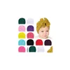 Mössor hattar 15 färger nyaste baby med knut dekor barn flickor hårtillbehör turban huvud wraps barn vinter vår mössa droppe dhgut